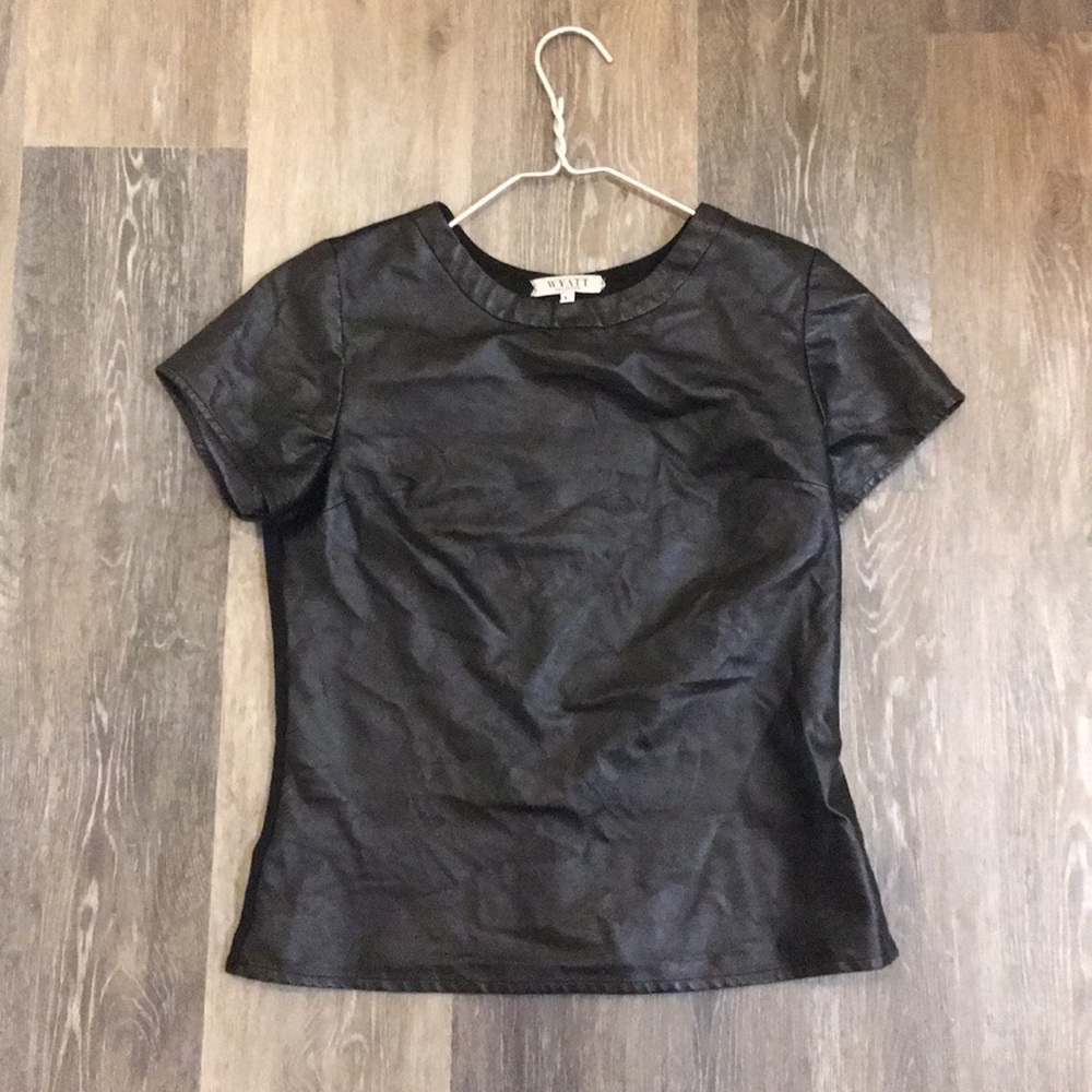 Wyatt Collection 100% Vegan Leather Shirt